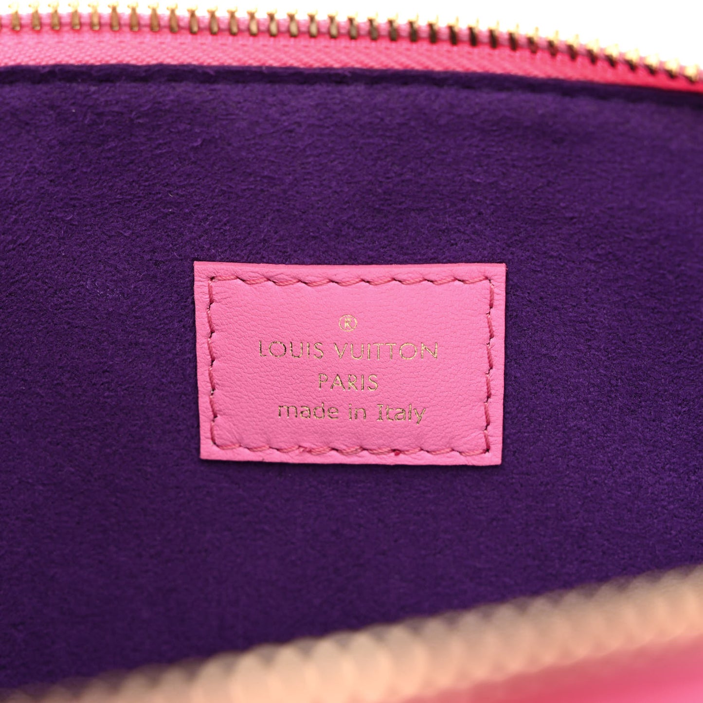 Lambskin Embossed Monogram Vuittamins Coussin PM Rose Violet