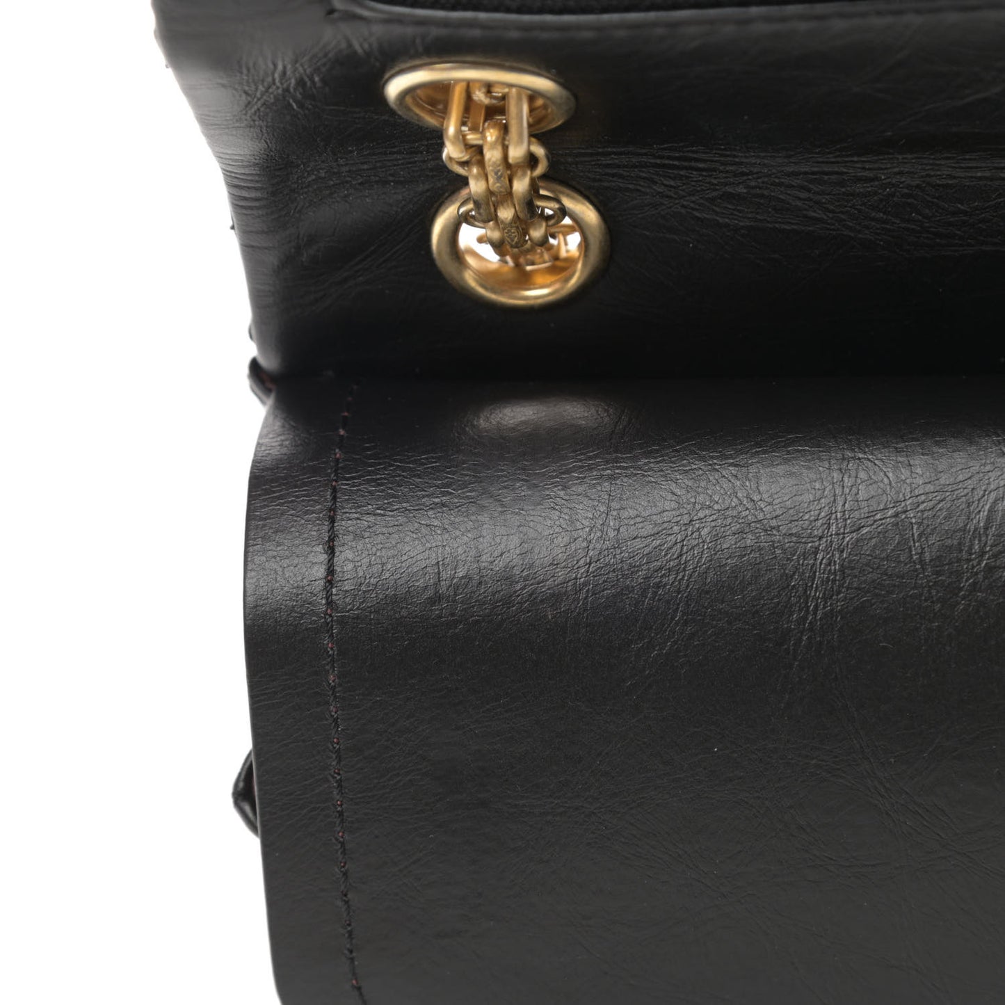 Aged Calfskin Quilted 2.55 Reissue 225 Flap Black