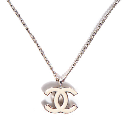 Chanel Enamel CC Necklace White 1 of 4