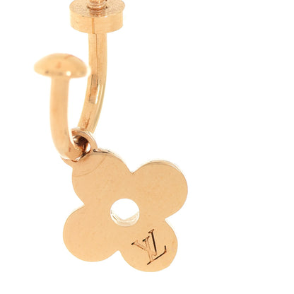 Louis Vuitton Brass Blooming Earrings Gold 5 of 6