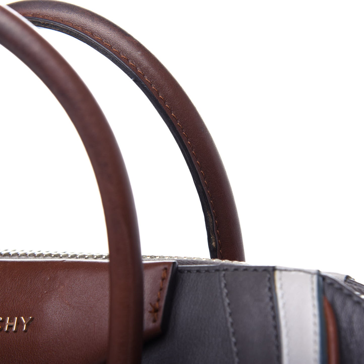 Smooth Calfskin Medium Tri-Color Antigona Dark Grey