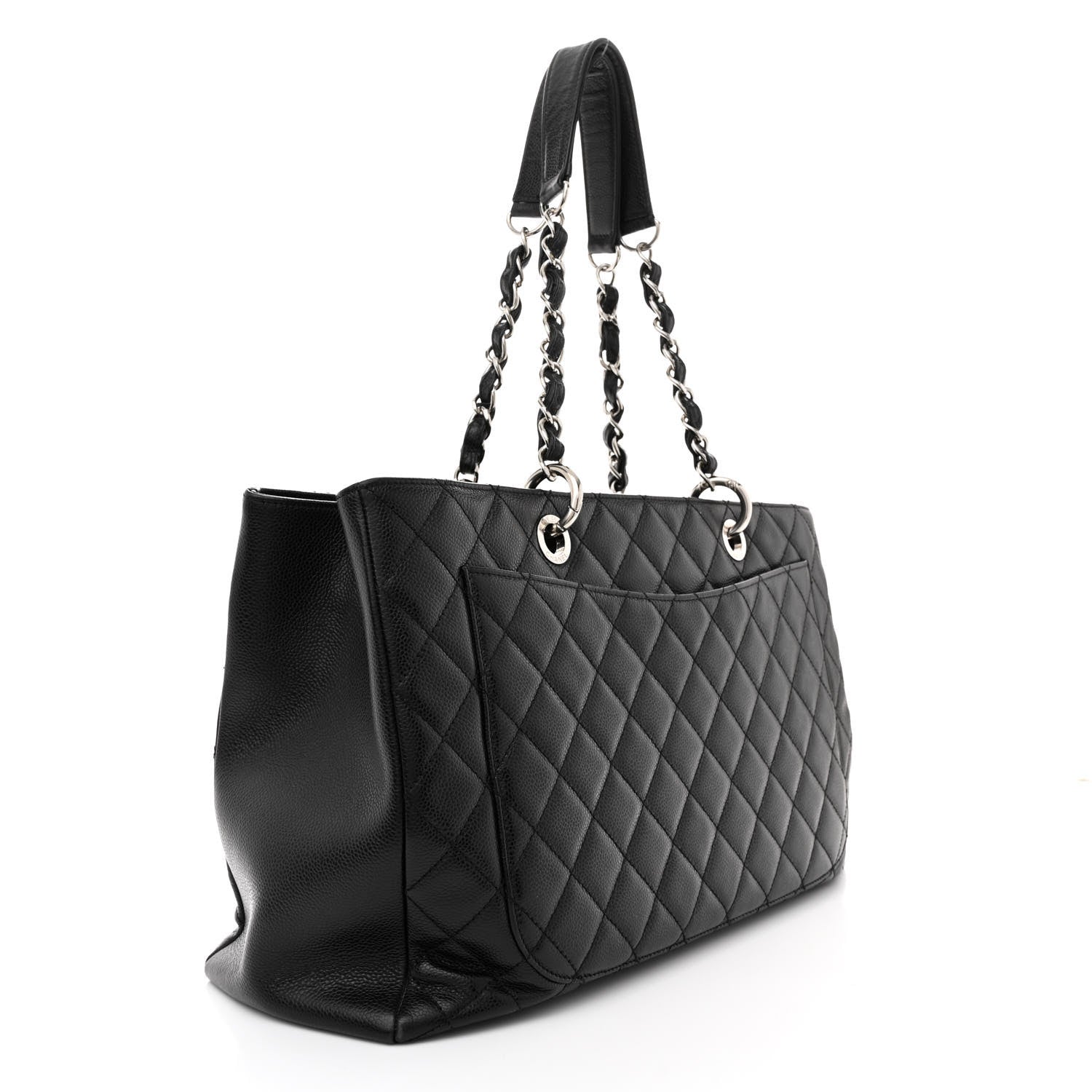 Chanel Caviar Quilted XL Grand Shopping Tote GST Black 3 of 17