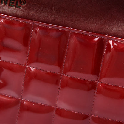 Chanel Patent East West Chocolate Bar Flap Red 8 of 15