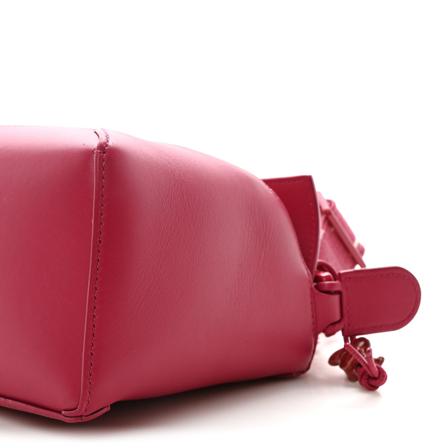 Satin Calfskin Monochrome Small Puzzle Edge Bag Ruby Red Glaze