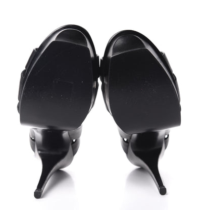 Saint Laurent Calfskin Tribute 105 Platform Sandals 41 Black 5 of 9