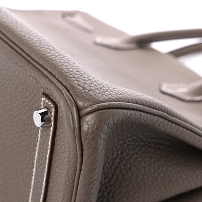 Hermes Taurillon Clemence Birkin 30 Etoupe 11 of 13