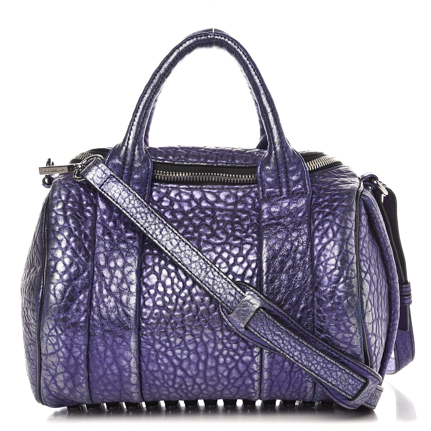 Alexander Wang Metallic Pebbled Lambskin Rocco Nile With Silver Hardware 1 of 14