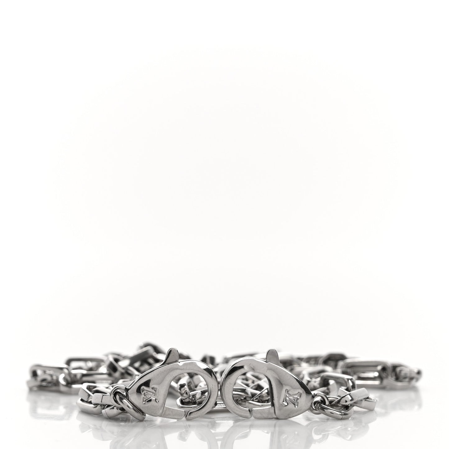 Metal Dauphine Chain Long Shoulder Strap Silver