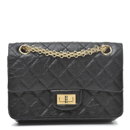 Chanel Aged Calfskin Quilted 2.55 Reissue Mini Flap Black 1 of 12