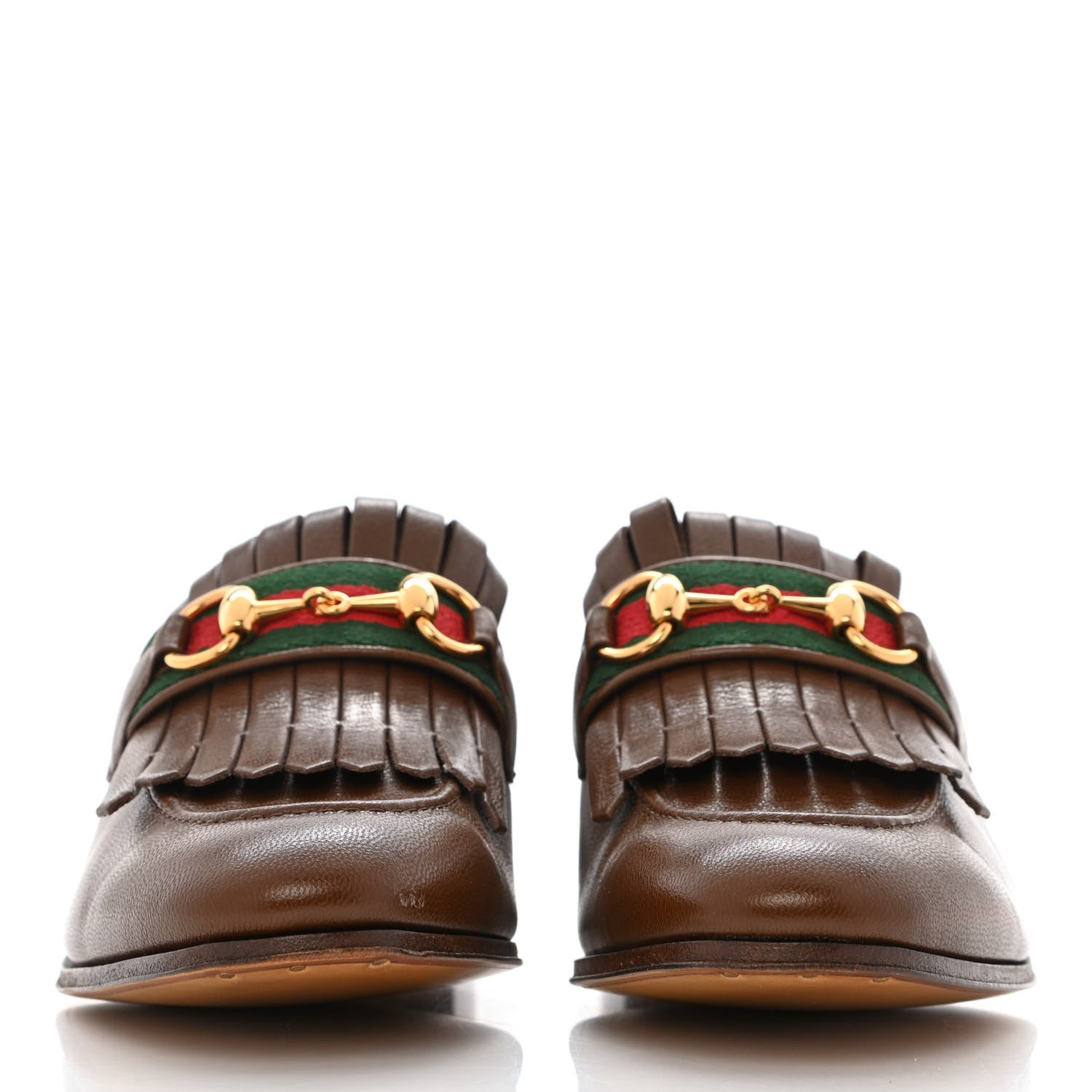 Gucci Calfskin Web Horsebit Loafers 40.5 Brown Sugar 2 of 12