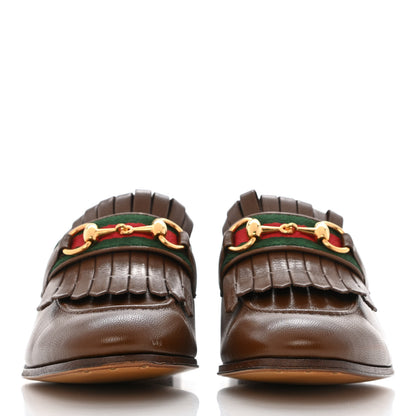 Gucci Calfskin Web Horsebit Loafers 40.5 Brown Sugar 2 of 12