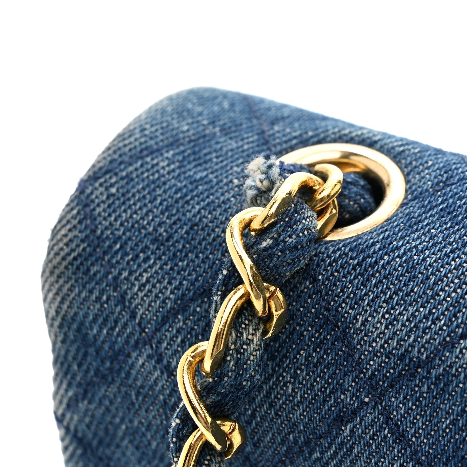 Chanel Denim Quilted Small Flap  Blue 14 of 16