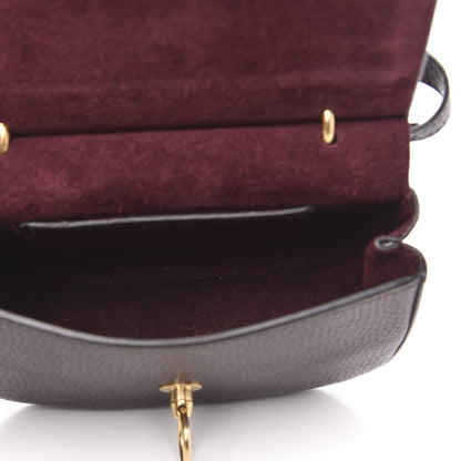 Mulberry Small Classic Grain Calfskin Mini Amberley Flap Oxblood 5 of 10