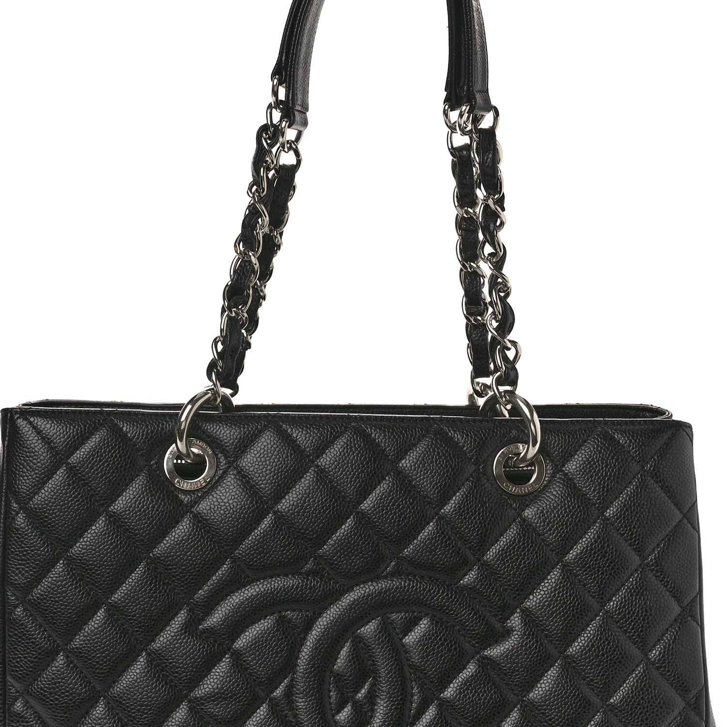 Chanel Caviar Quilted Grand Shopping Tote GST Black 8 of 12