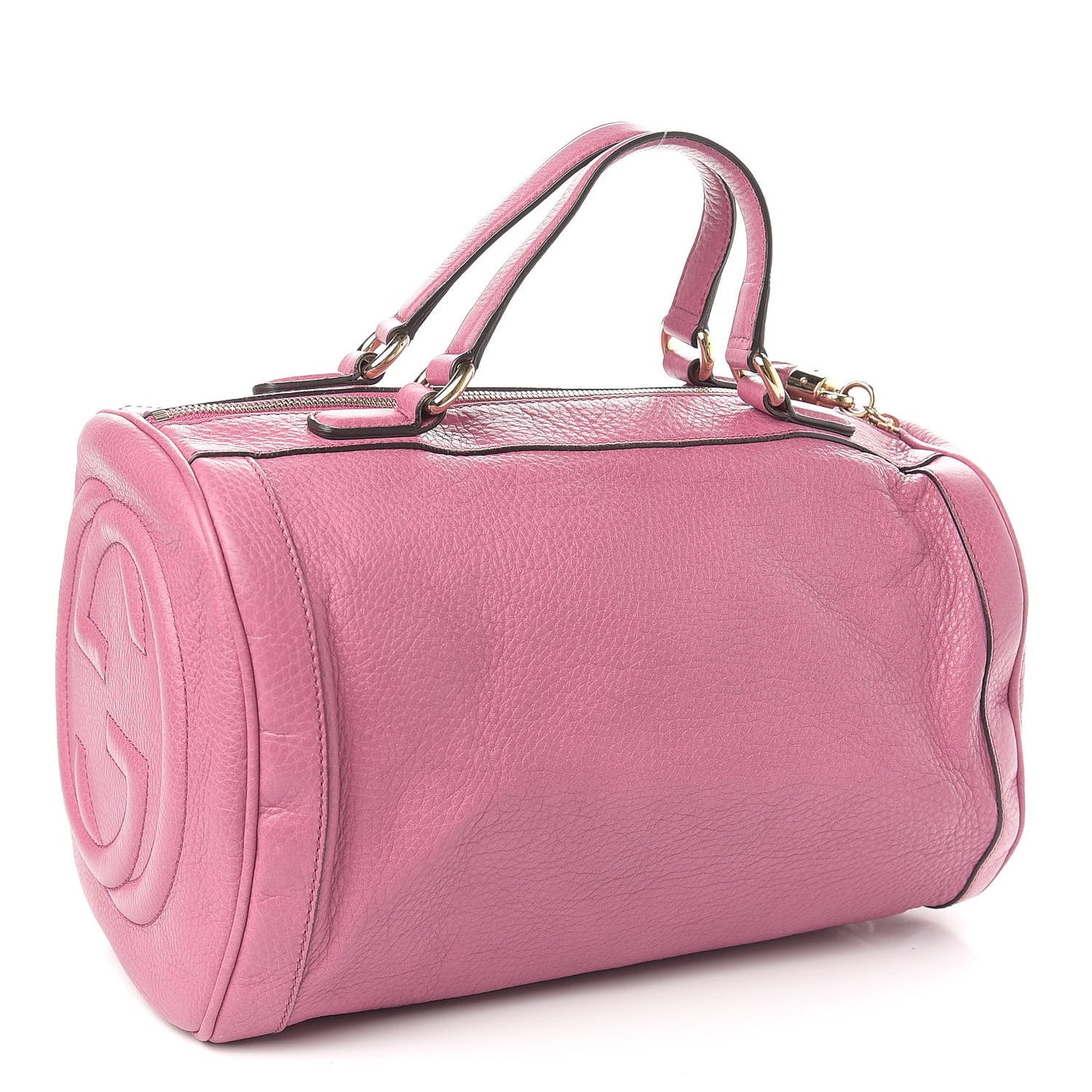 Pebbled Calfskin Medium Soho Boston Fresia Rose