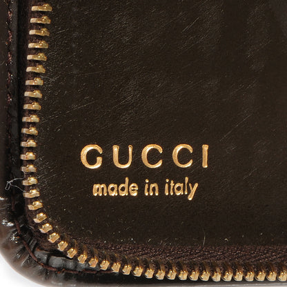 Gucci Leather Zip Around Bamboo Wallet Brown 13 of 14