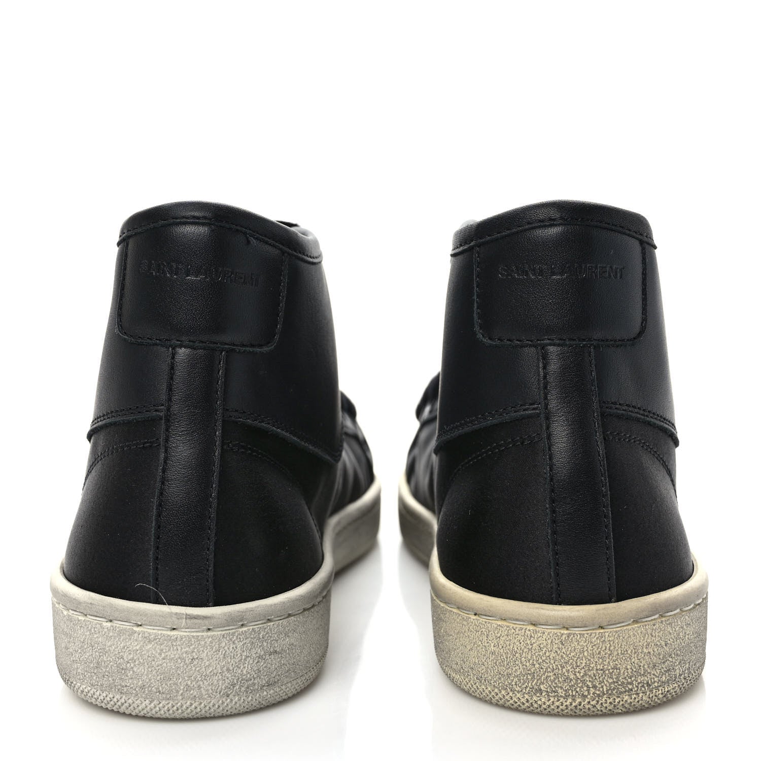 Saint Laurent Satin Womens High Top Sneakers 36 Black 5 of 9
