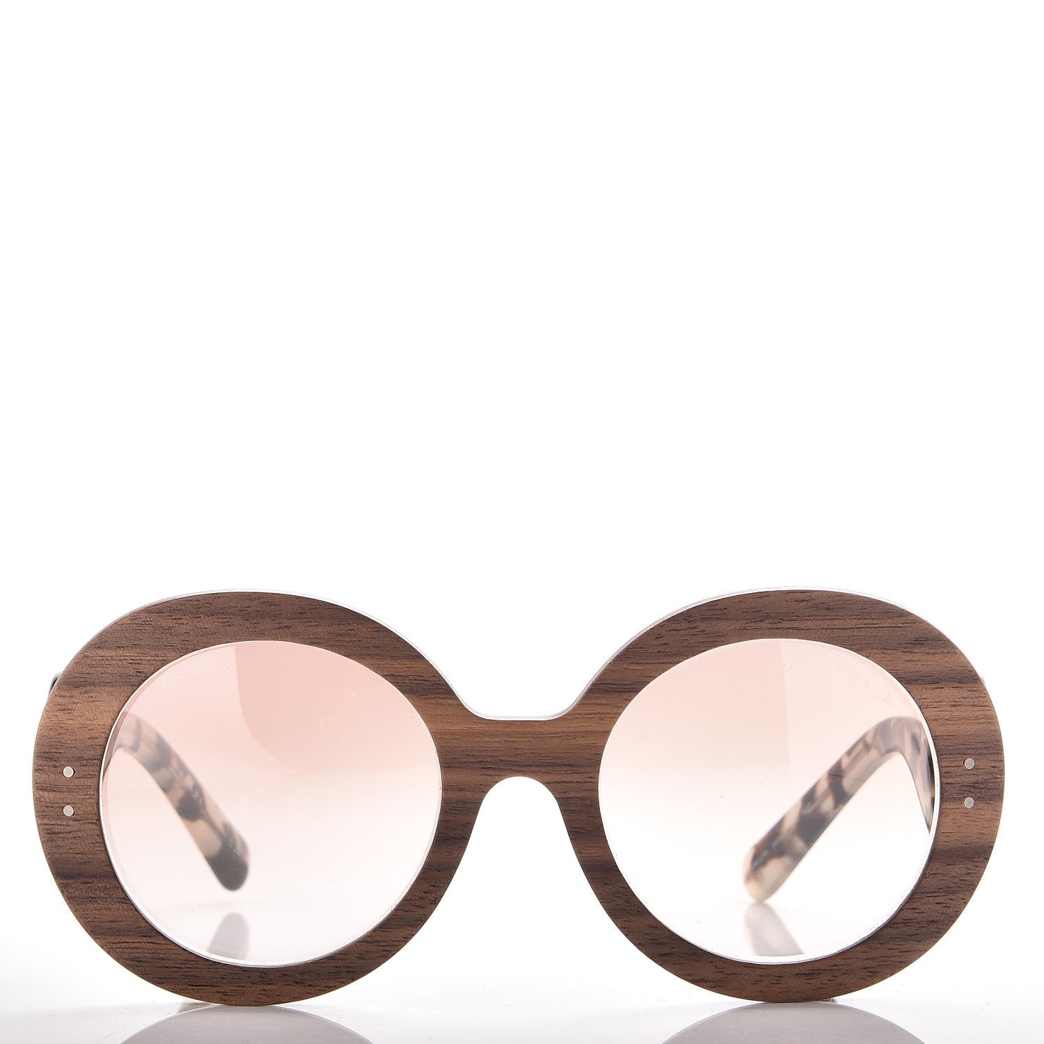 Prada Wooden Baroque Sunglasses SPR 27R Nut Canaletto 2 of 8