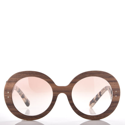 Prada Wooden Baroque Sunglasses SPR 27R Nut Canaletto 2 of 8