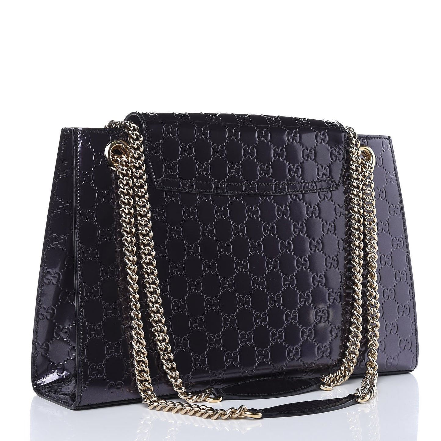 Shine Guccissima Large Emily Chain Shoulder Bag Melanzana