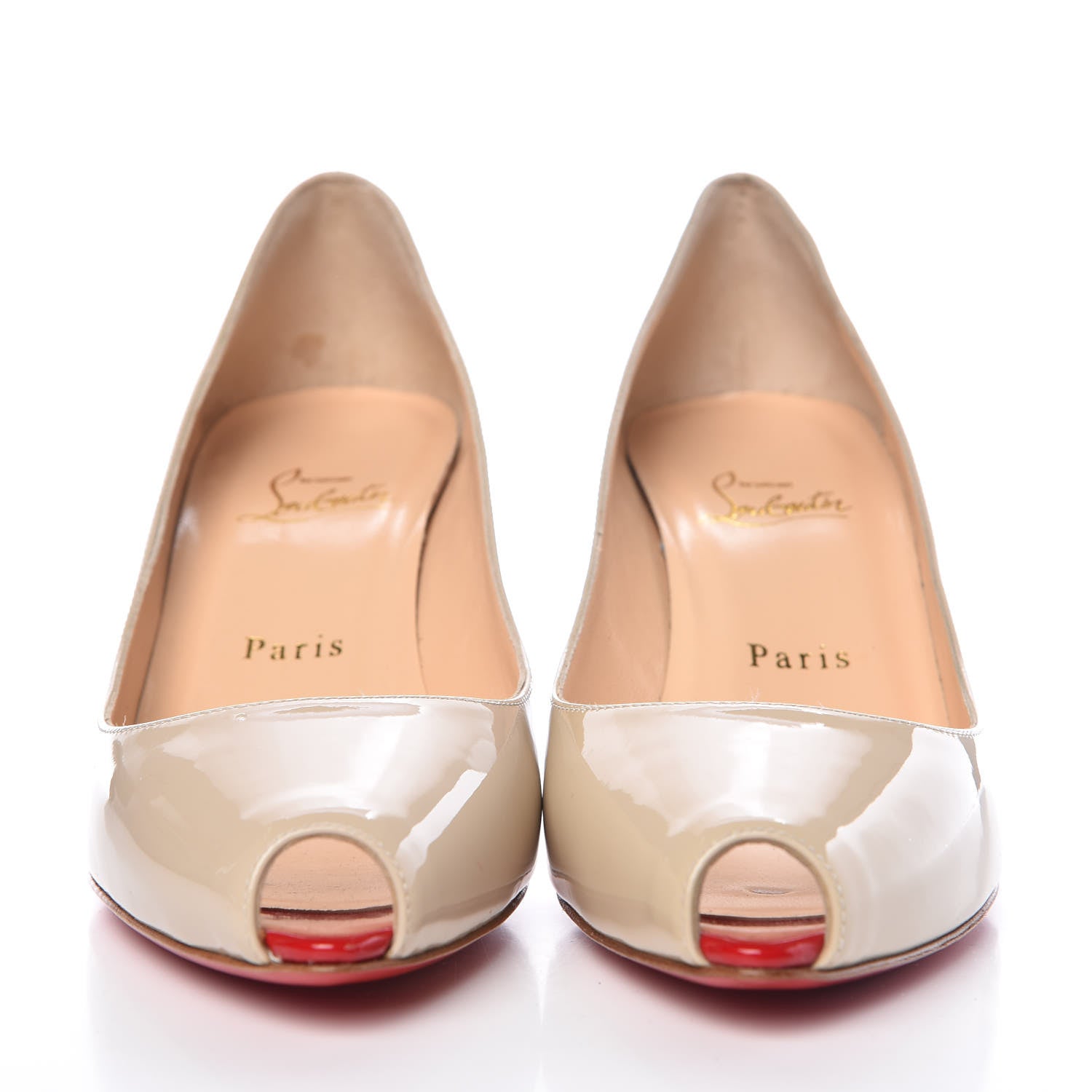 Christian Louboutin Patent Mini 70 Pumps 38.5 Nude 2 of 10
