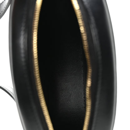 Celine Smooth Calfskin Cuir Small Triomphe Oval Crossbody Purse Black 5 of 10