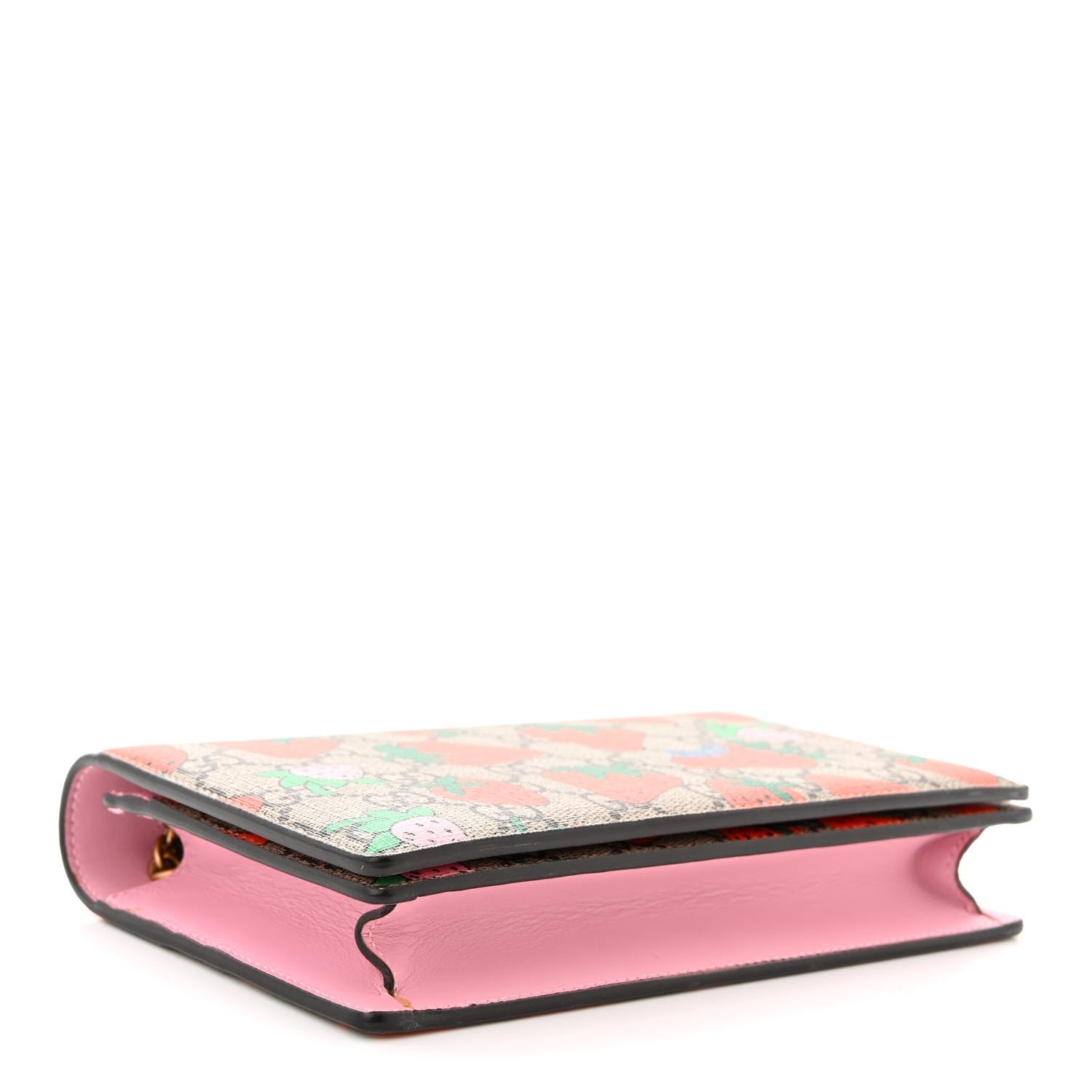 Gucci GG Supreme Monogram Strawberry Chain Wallet 4 of 10