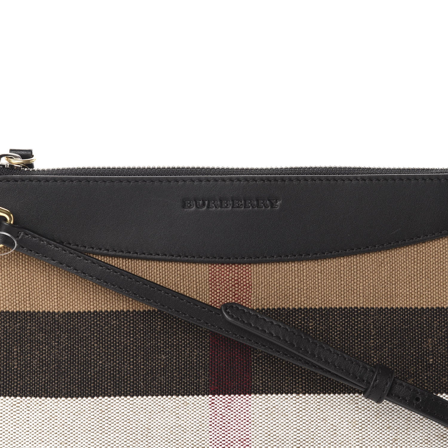 Burberry Mega Check Peyton Crossbody Clutch Bag Black 12 of 12