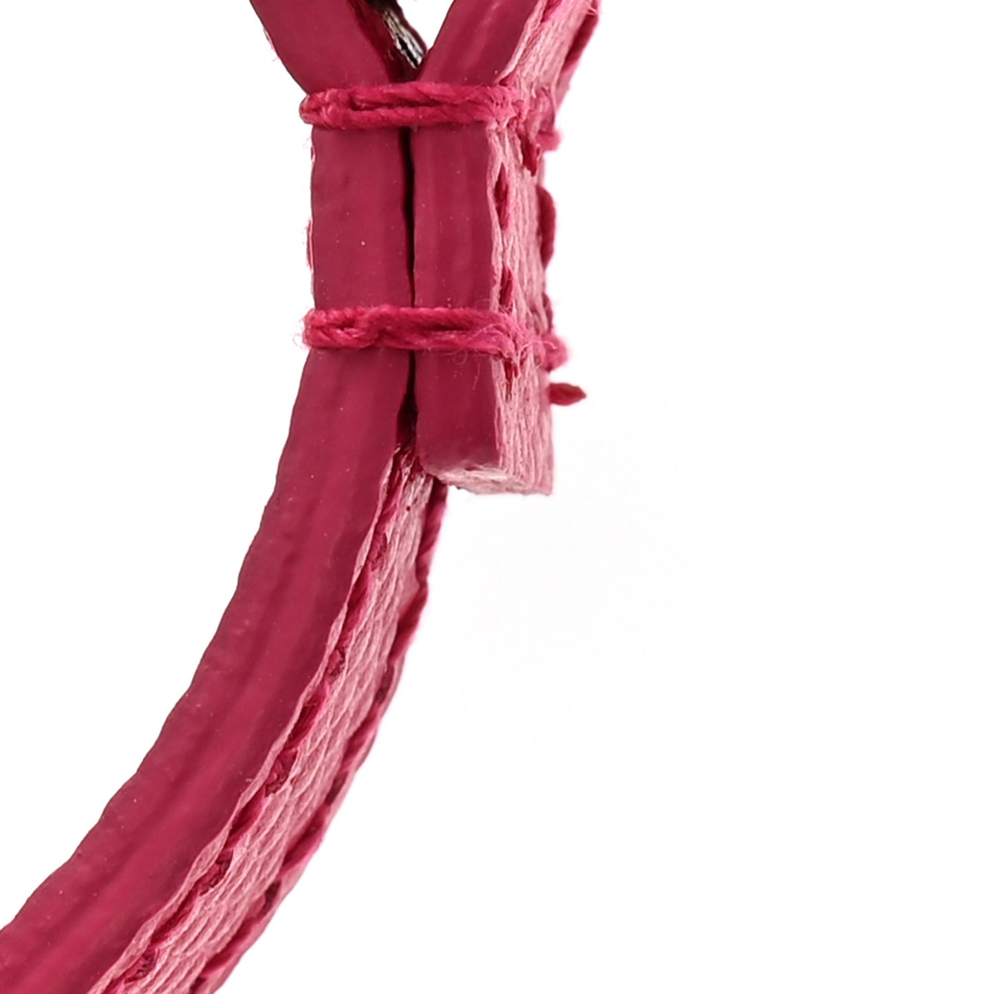 Grain De Poudre Matelasse Chevron Monogram Chain Wallet Lipstick Fuchsia