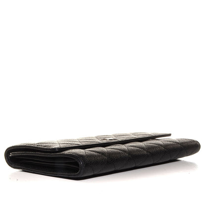 Chanel Caviar Quilted Large Flap Wallet Black 4 of 8