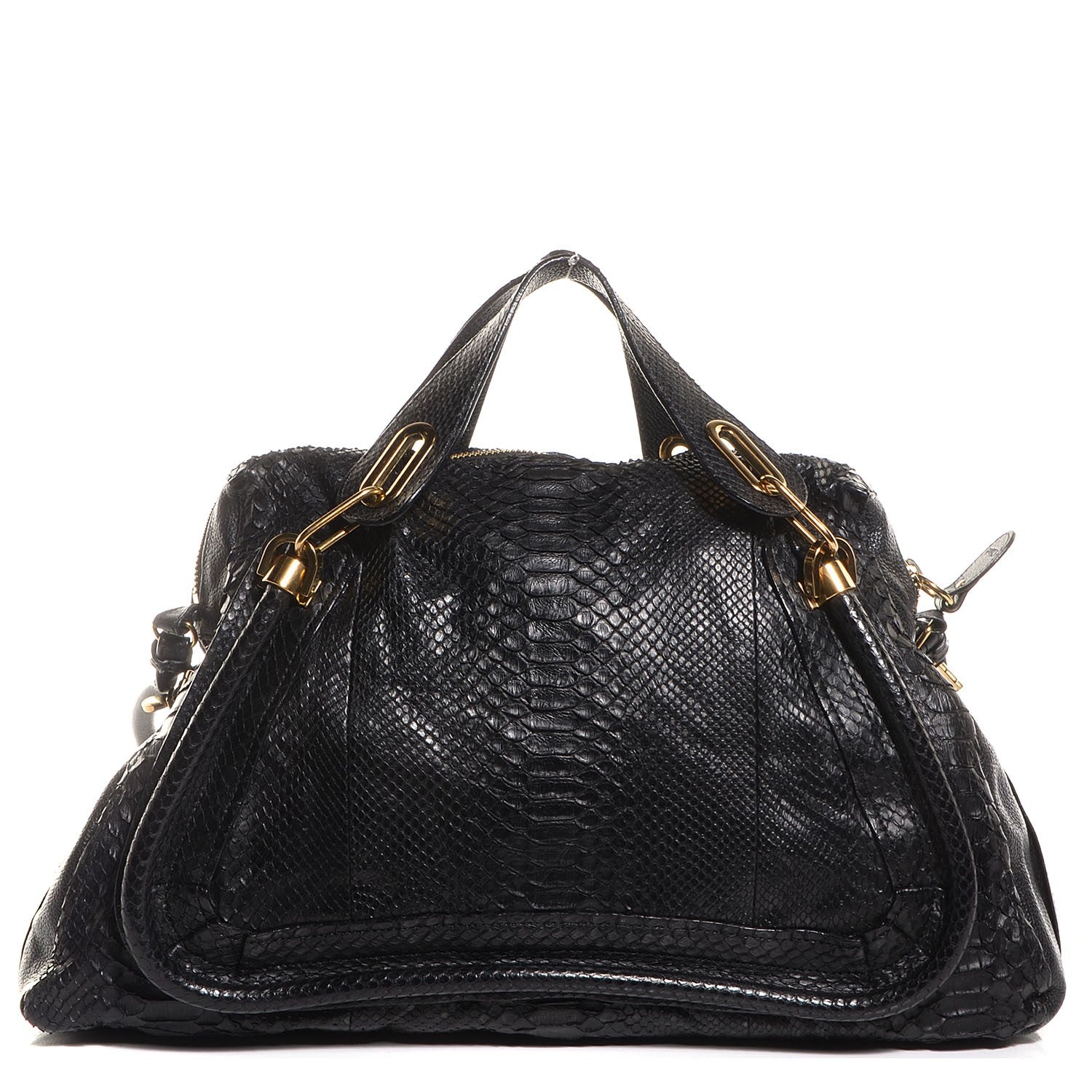 Chloe Python Large Paraty Black 1 of 8