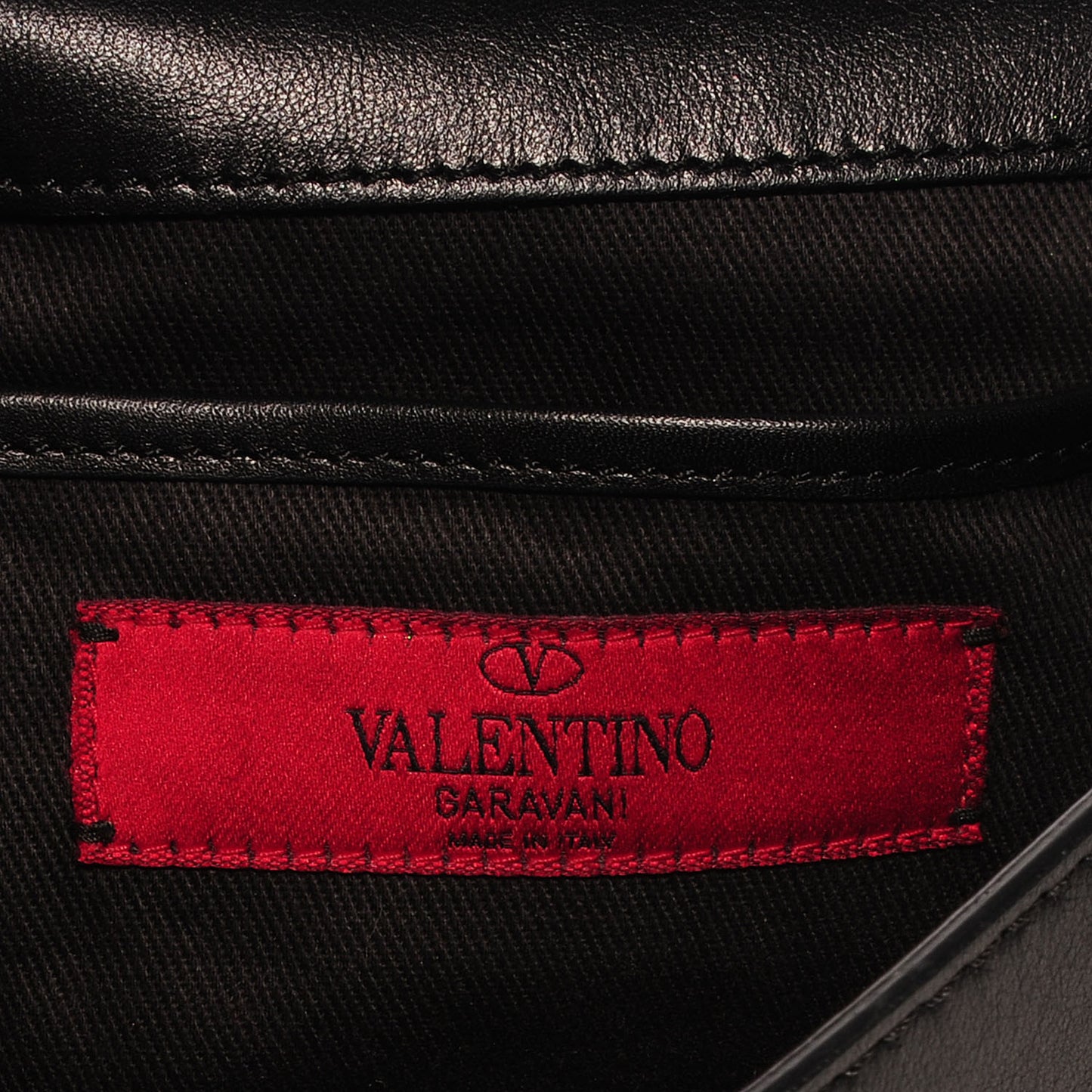 Vitello Mini Rockstud Flap Saddle Crossbody Bag Black