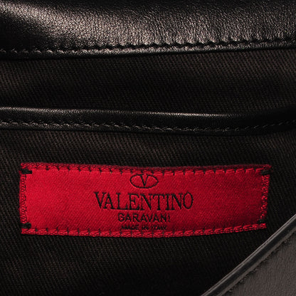Valentino Garavani Vitello Mini Rockstud Flap Saddle Crossbody Bag Black 5 of 9