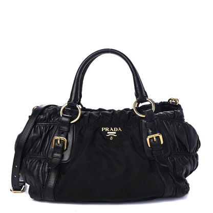 Prada Tessuto Nylon Gaufre Shopping Satchel Black 1 of 5