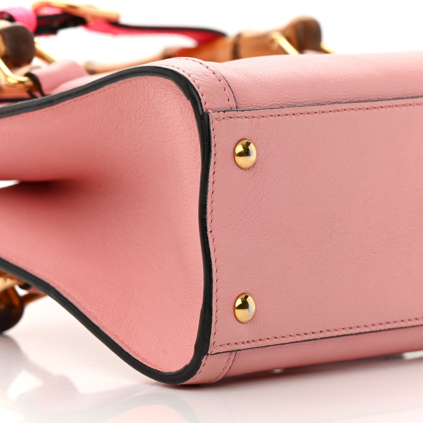 Wonka Grain Calfskin Mini Diana Tote Bag Wild Rose Fuxia Fluo