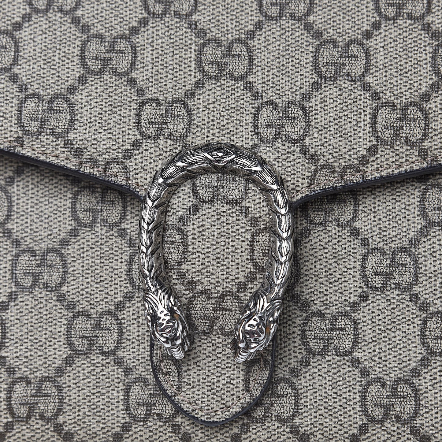 GG Supreme Monogram Mini Dionysus Chain Wallet Beige Taupe