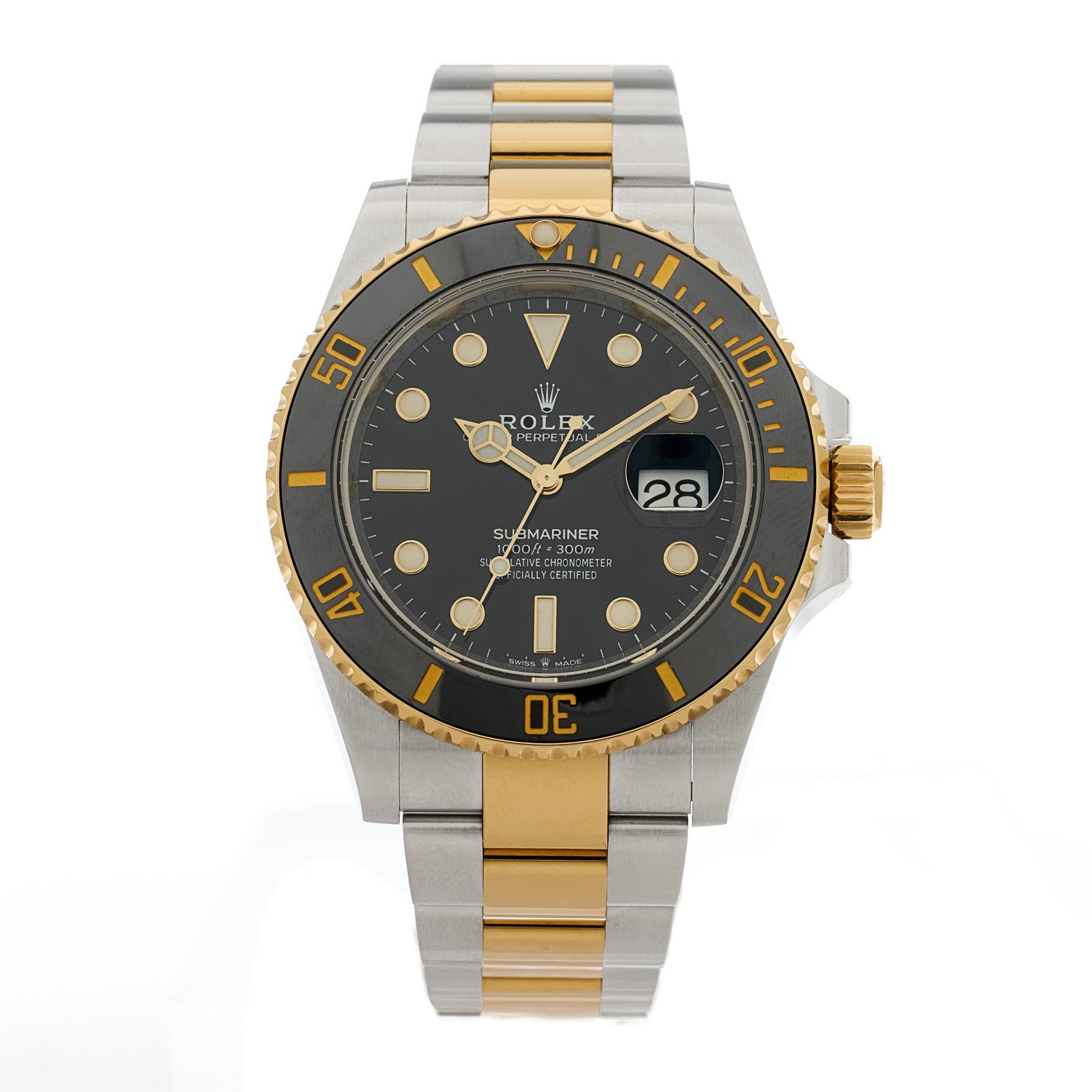 Rolex Stainless Steel 18K Yellow Gold 41mm Submariner Date Watch Black 126613LN 1 of 4