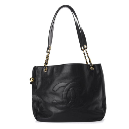 Chanel Caviar Large CC Shoulder Bag Black 1 of 12