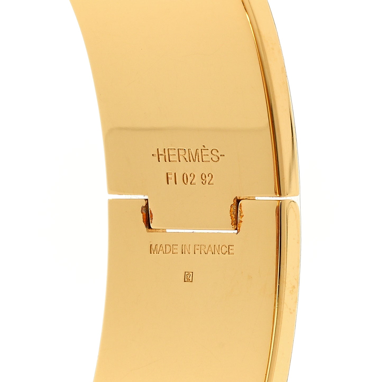 Enamel Wide Clic Clac H Bracelet GM White