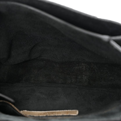 Valentino Garavani Grained Calfskin Tribal B-Rockstud Rolling Flap Black 5 of 10