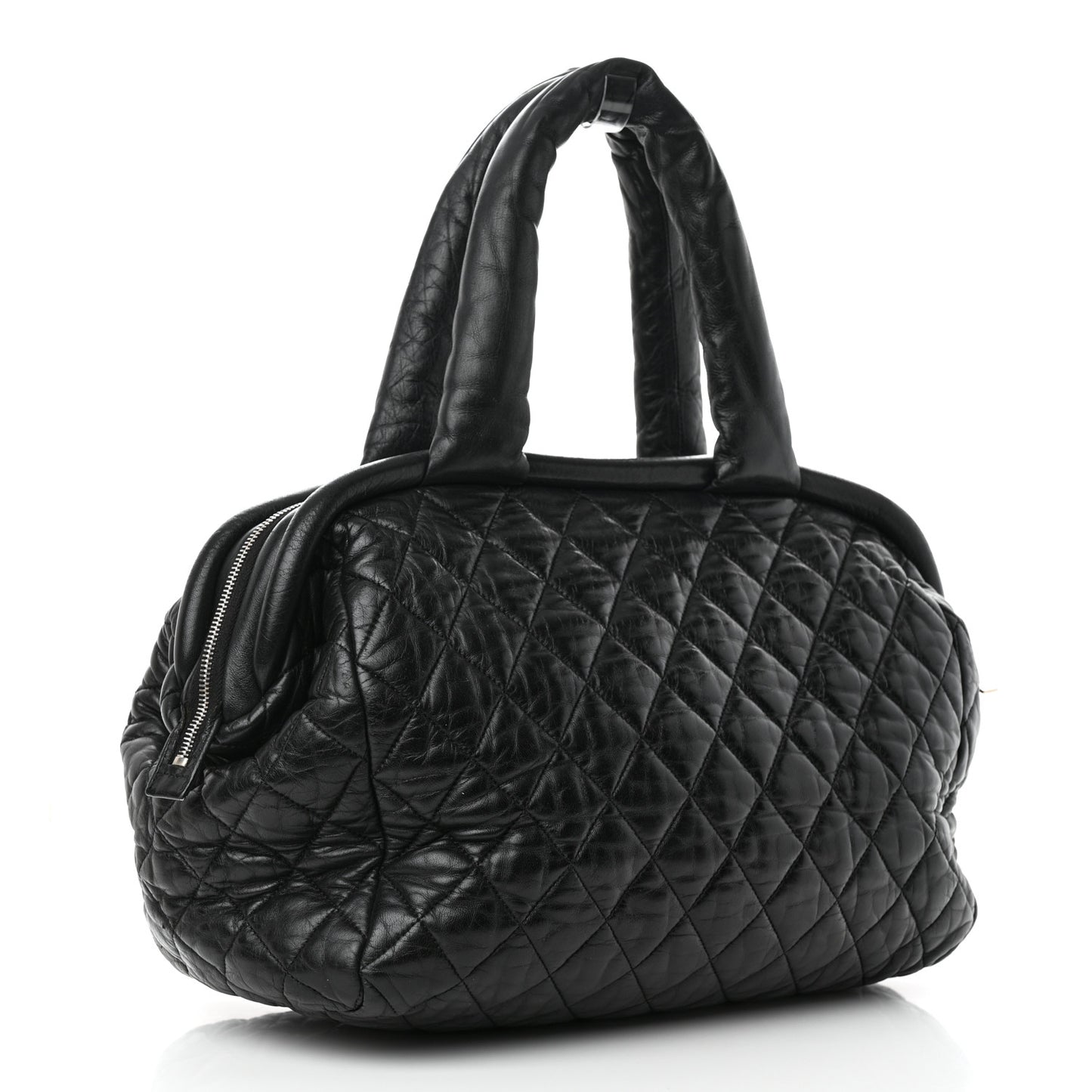Lambskin Coco Cocoon Bowler Black