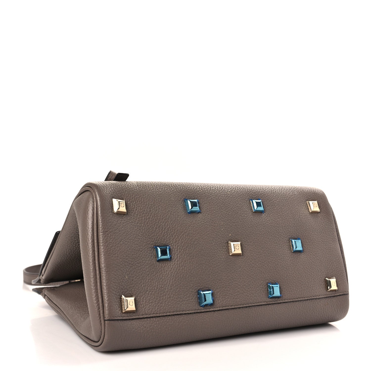 Salvatore Ferragamo Calfskin The Studio Bag Caraway Seed 4 of 8