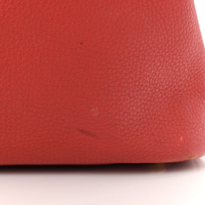 Prada Vitello Daino Side Zip Shopper Tote Rosso 16 of 18
