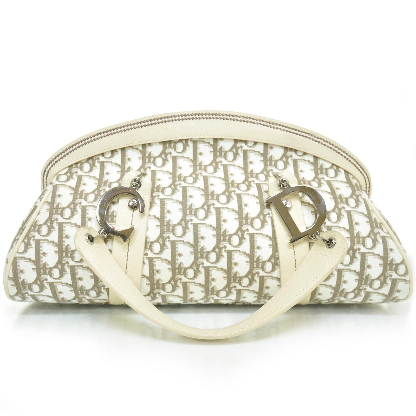 Monogram Vintage Flowers Frame Satchel