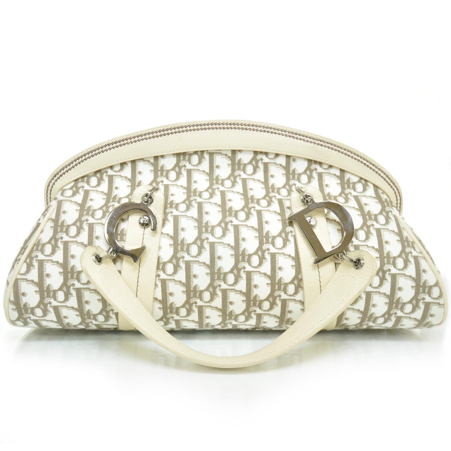 Christian Dior Monogram Vintage Flowers Frame Satchel 4 of 8