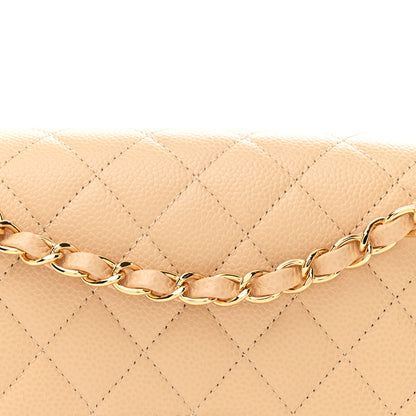 Chanel Caviar Quilted Medium Double Flap Beige 8 of 10