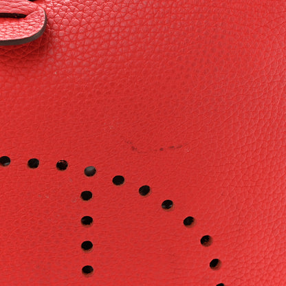 Hermes Taurillon Clemence Evelyne III PM Rouge Tomate 12 of 14