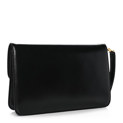 Celine Shiny Calfskin Triomphe Clutch Black 3 of 11