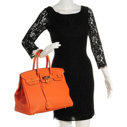Hermes Togo Birkin 35 Orange 2 of 28