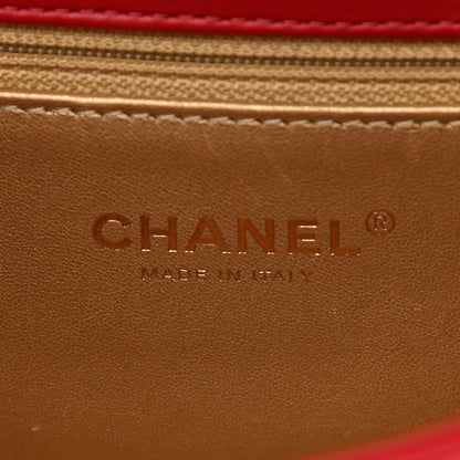 Chanel Lambskin Quilted Multiple Chain Flap Red 6 of 11